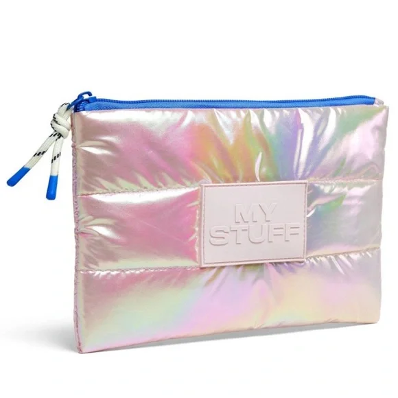 Iridescent Puffy Cosmetic Pouch - Picture 2 of 9